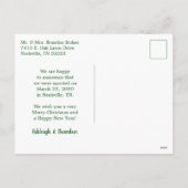 クリスマス結婚したの写真 シーズンポストカード (裏面)