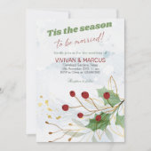 クリスマス結婚したの季節結婚だ 招待状 (正面)