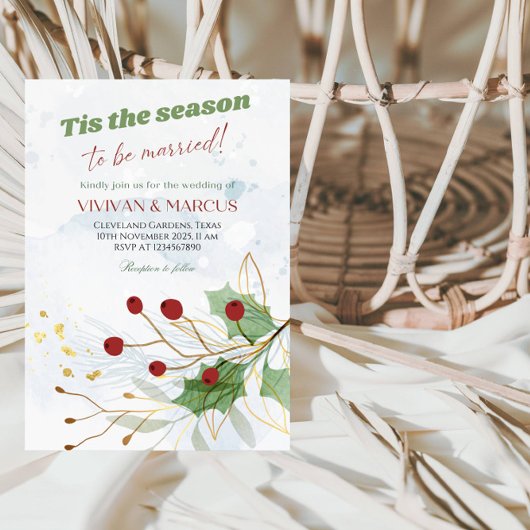 クリスマス結婚したの季節結婚だ 招待状