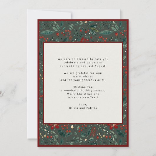 クリスマス結婚したの新婚旅行 案内状 (裏面)