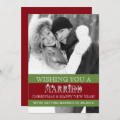 クリスマス結婚したの発表 シーズンカード (正面/裏面)