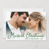 クリスマス結婚したの結婚写真ホリデーカード シーズンカード (正面)