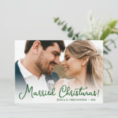 クリスマス結婚したの結婚写真ホリデーカード シーズンカード (スタンド正面)