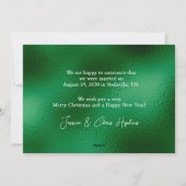 クリスマス結婚したの結婚写真ホリデーカード シーズンカード (裏面)