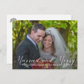 クリスマス結婚したはがき |新婚のフォトカード ポストカード (正面/裏面)