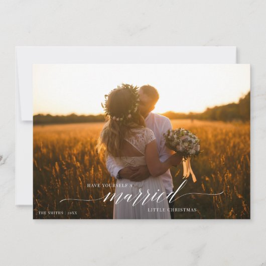 クリスマス結婚したを少し過ごす シーズンカード (正面)