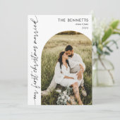 クリスマス結婚したフォトア数々のーチクリスマスクリスマス シーズンカード (スタンド正面)