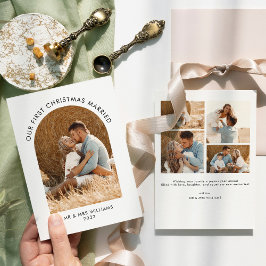 クリスマス結婚したフォトア数々のーチクリスマスクリスマス シーズンカード
