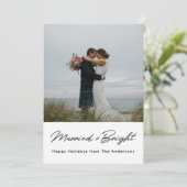 クリスマス結婚したライトと明るい新着写真 シーズンカード (スタンド正面)