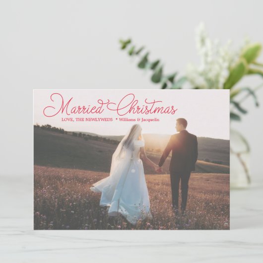 クリスマス結婚したレッドスクリプト書道が新刊 シーズンカード (スタンド正面)