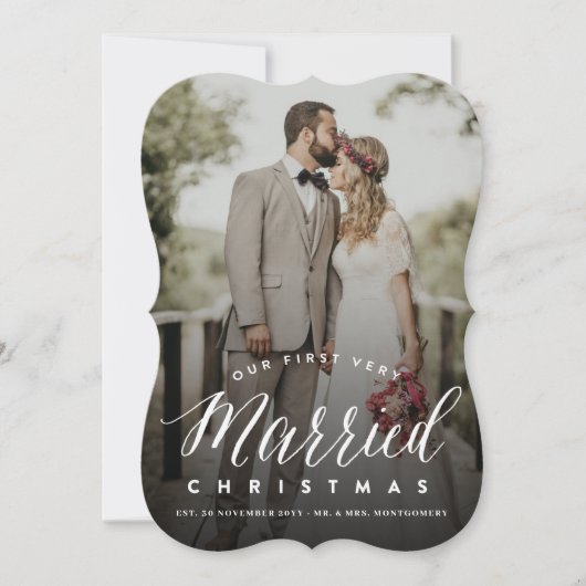 クリスマス結婚した初のミスター&ミセス結婚ズ シーズンカード (正面)