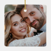 クリスマス結婚した初のミスター&ミセス結婚ズ セラミックオーナメント (裏面)