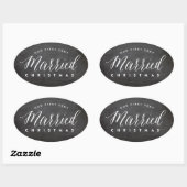 クリスマス結婚した初のミスター&ミセス結婚ズ 楕円形シール (シート)