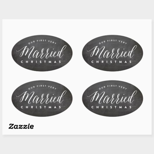 クリスマス結婚した初のミスター&ミセス結婚ズ 楕円形シール (シート)