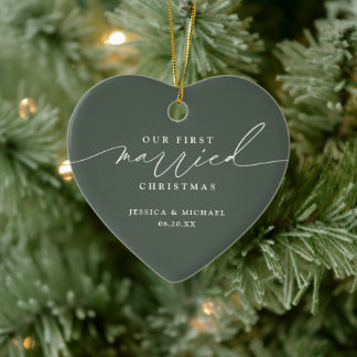 クリスマス結婚した初の新婚 セラミックオーナメント