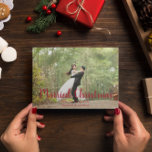 クリスマス結婚した新エレガント婚の写真 シーズンカード<br><div class="desc">クリスマス結婚したの新エレガント婚の写真クリスマスホリデーカード。テンプレート写真はCC0にライセンスされたPixabayを介して使用し、自分の写真に置き換える必要がある</div>