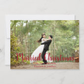 クリスマス結婚した新エレガント婚の写真 シーズンカード (正面)