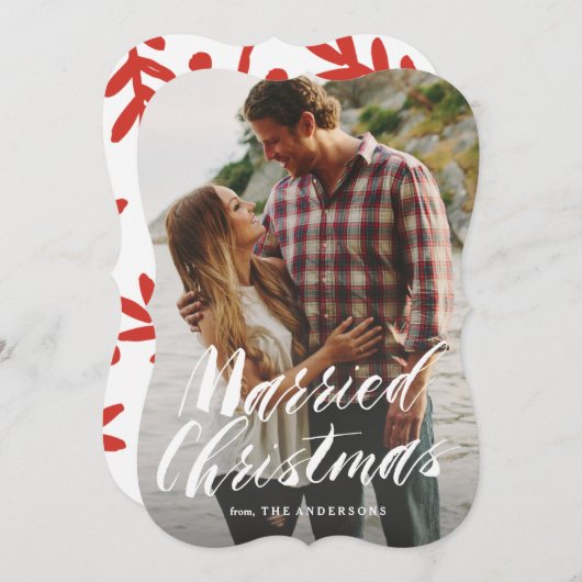 クリスマス結婚した シーズンカード (正面/裏面)