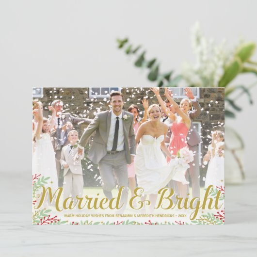 クリスマス結婚した |ニューリーウェッズホリデーカード シーズンカード (スタンド正面)