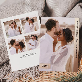 クリスマス結婚した |バラ金ゴールドの新しい数々の写真 箔シーズンカード