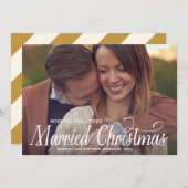 クリスマス結婚した | 休日のフォトカード シーズンカード (正面/裏面)