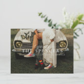 クリスマス結婚した | 新婚ファースト・ホリデー写真 シーズンカード (スタンド正面)