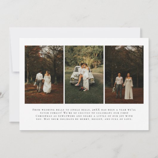 クリスマス結婚した | 新婚ファースト・ホリデー写真 シーズンカード (裏面)
