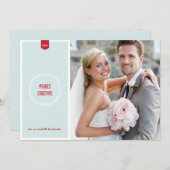 クリスマス結婚した |新婚ホリデーの写真カード シーズンカード (正面/裏面)
