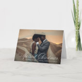 クリスマス結婚した |赤い休日の折り畳みカード シーズンカード (正面)