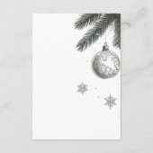 クリスマス結婚と詳細とQR エンクロージャーカード (裏面)