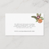 クリスマス結婚のウェブサイトQRコード エンクロージャーカード (裏面)