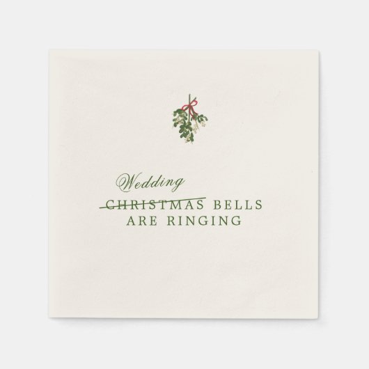 クリスマス結婚のカクテルナプキン スタンダードカクテルナプキン (正面)