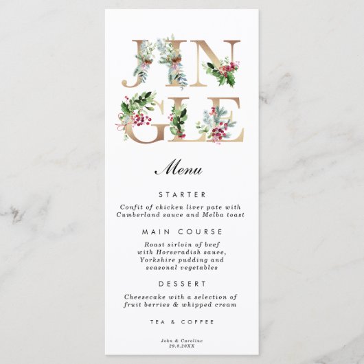 クリスマス結婚のクリスマスカード メニュー (正面)