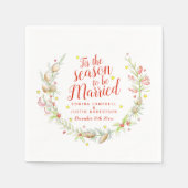 クリスマス結婚のコーンの果実のスターウォーター色 スタンダードカクテルナプキン (正面)