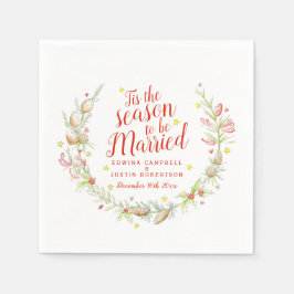 クリスマス結婚のコーンの果実のスターウォーター色 スタンダードカクテルナプキン