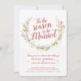 クリスマス結婚のコーンの果実のスターウォーター色 招待状