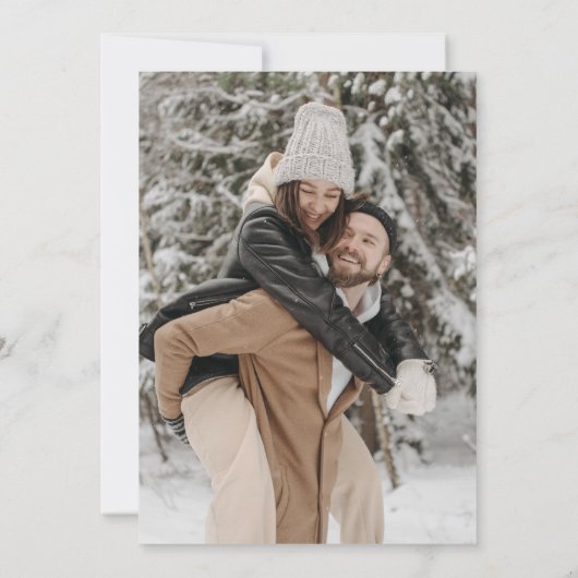 クリスマス結婚のコーンの果実の水彩写真 招待状 (裏面)