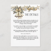 クリスマス結婚のゴールデンホリーベル詳細 エンクロージャーカード (正面)