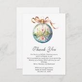 クリスマス結婚のサンキューカード サンキューカード (正面/裏面)