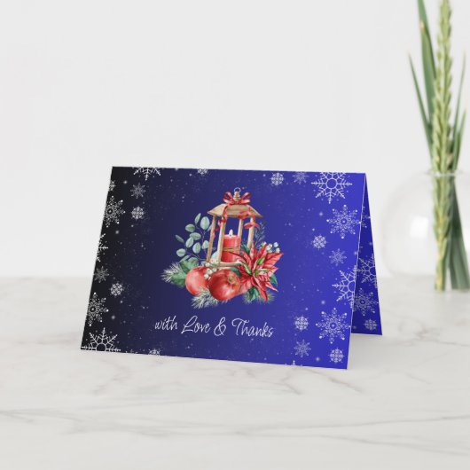 クリスマス結婚のサンキューカード サンキューカード (正面)