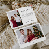 クリスマス結婚のサンキューカード 招待状