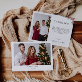 クリスマス結婚のサンキューカード 招待状