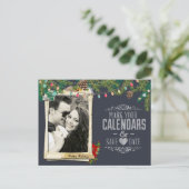 クリスマス結婚のシャルボード日付を保存 案内ポストカード (スタンド正面)