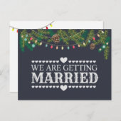 クリスマス結婚のシャルボード日付を保存 案内ポストカード (正面/裏面)