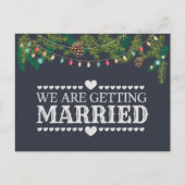 クリスマス結婚のシャルボード日付を保存 案内ポストカード (正面)