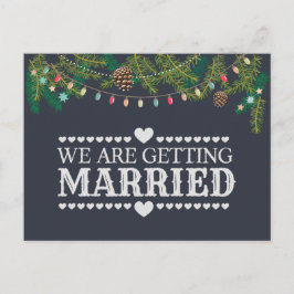 クリスマス結婚のシャルボード日付を保存 案内ポストカード