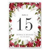 クリスマス結婚のテーパーソナライズされたブル番号 テーブルナンバー (裏面)