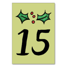 クリスマス結婚のテーブル番号