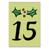 クリスマス結婚のテーブル番号 テーブルナンバー (正面)