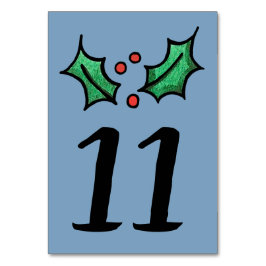 クリスマス結婚のテーブル番号 テーブルナンバー